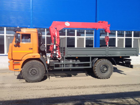 Камаз 43502 с краном манипулятором (КМУ) SKYWAY 512