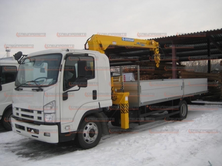 Isuzu 90 c краном-манипулятором (КМУ) Soosan 513