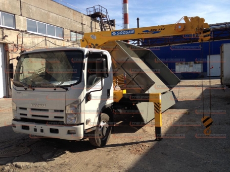 Самосвал Isuzu 75 с краном-манипулятором (КМУ) Soosan 334