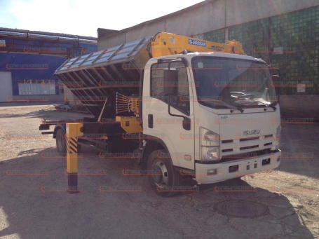 Самосвал Isuzu 75 с краном-манипулятором (КМУ) Soosan 334