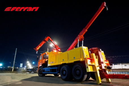 Эвакуатор Камаз 6520 с устройством частичной погрузки