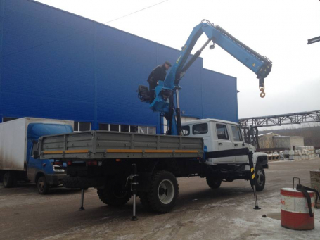 Газ 33086 Земляк с краном-манипулятором КМУ Инман