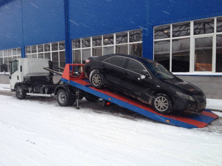 Эвакуатор Isuzu 75 со сдвижной платформой