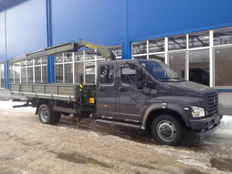 Газон Некст фермер с краном-манипулятором КМУ Инман 55