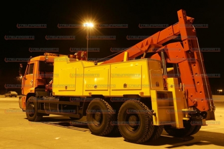 Эвакуатор Камаз 6520 с устройством частичной погрузки 